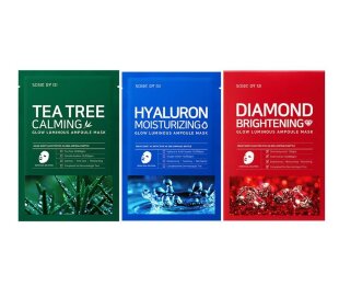 Some By Mi Осветляющая маска для лица тканевая Diamond Brightening Glow Luminous Ampoule Mask