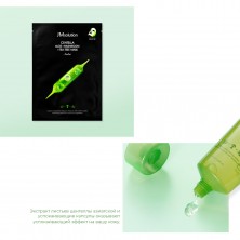 JMsolution Тканевая маска для лица с зеленым чаем алоэ центеллой грибом Centella Aloe + Mushroom + Tea Tree