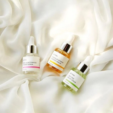 iUnik Набор сывороток для лица с галактомисисом зеленым чаем прополисом Daily Serum Trial Kit 