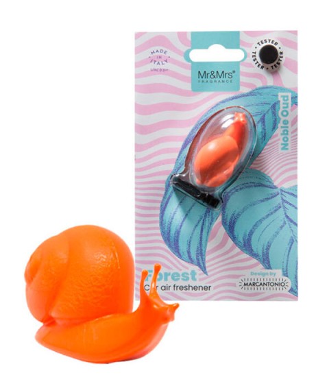 MR&MRS FRAGRANCE Аромадекор для автомобиля и дома улитка, оранжевый, благородный уд FOREST BLISTER NOBLE OUD
