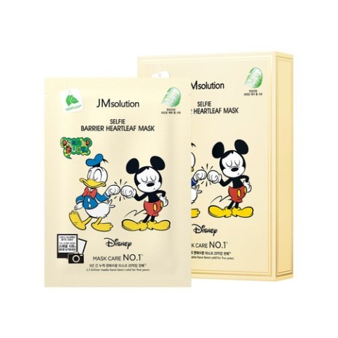 JMSolution Маска тканевая с хауттюйнией Disney collection selfie barrier heartleaf mask, 1 шт.