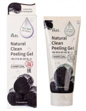 Ekel Пилинг скатка для лица с древесным углем Natural Clean Peeling Gel Charcoal, 180 мл