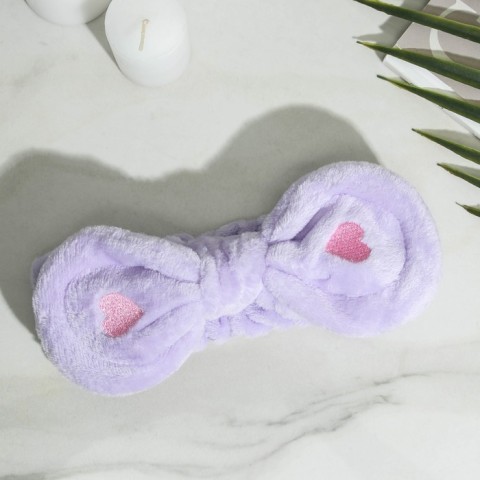 Повязка для умывания «Сердечки», цвет МИКС, 1 шт.