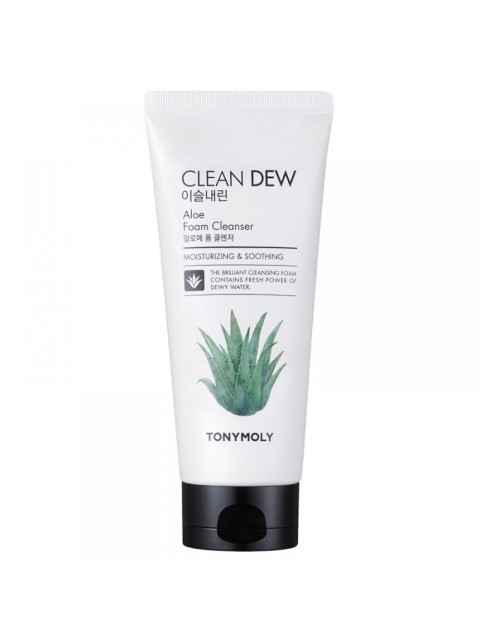 TONY MOLY Увлажняющая пенка для умывания с экстрактом сока алоэ вера Clean Dew Aloe Foam Cleanser, 180 мл