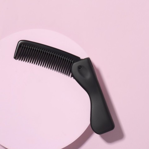 Queen Fair Расчёска для волос складная, 17,5 × 3 см, цвет чёрный