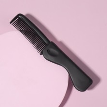 Queen Fair Расчёска для волос складная, 17,5 × 3 см, цвет чёрный