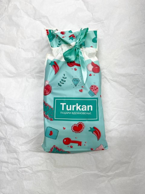 TURKAN НАБОР Носки женские в подарочной упаковке мешочек, 3 пары