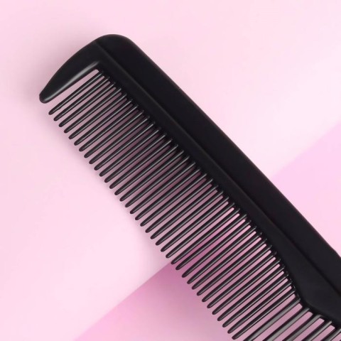 Queen Fair Расчёска для волос комбинированная, 12,5 × 2,5 см, цвет чёрный