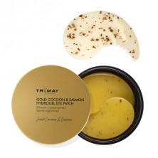 Trimay Гидрогелевые патчи для глаз с золотым шелкопрядом и лососем Gold Cocoon & Salmon Hydrogel Eye Patch