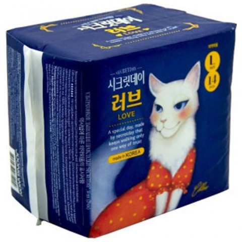 Secret Day Гигиенические ультратонкие дышащие прокладки органические, размер L, 29 см, 14 шт.