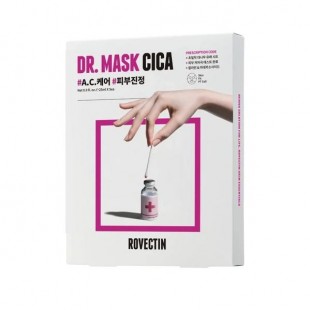 ROVECTIN Набор успокаивающих тканевых масок для лица Skin Essentials Dr. Mask Cica