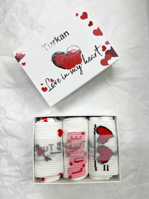 TURKAN НАБОР Носки женские в подарочной упаковке картонная коробка, 3 пары