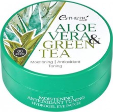 Esthetic House Гидрогелевые патчи для глаз с алоэ и зеленым чаем Aloe Vera & Green Tea Hydrogel Eye Patch, 60 шт.