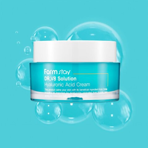 FarmStay Крем для лица с гиалуроновой кислотой DR.V8 Solution Hyaluronic Acid Cream 