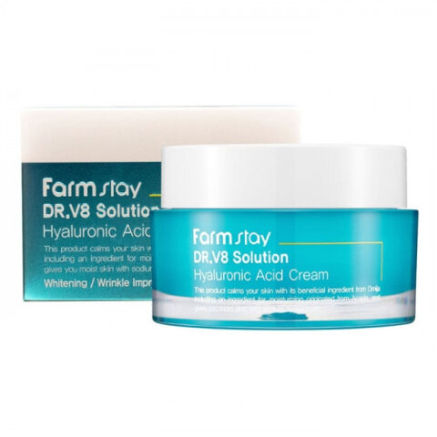 FarmStay Крем для лица с гиалуроновой кислотой DR.V8 Solution Hyaluronic Acid Cream 