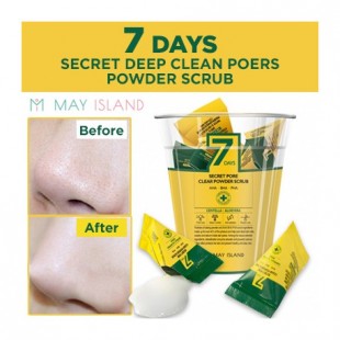 May Island Очищающий скраб для лица с кислотами 7 Days Secret Pore Clear Powder Scrub