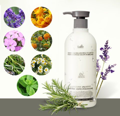 Lador Увлажняющий бессиликоновый шампунь для сухих и поврежденных волос Moisture Balancing Shampoo, 530 мл.