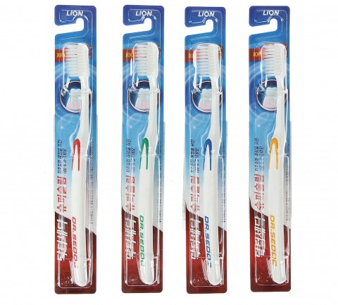 LION Dr.Sedoc Зубная щётка супертонкая, средняя жесткость щетины, микс