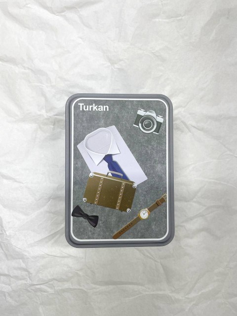 TURKAN НАБОР Носки мужские в подарочной упаковке жестяная банка, 3 пары