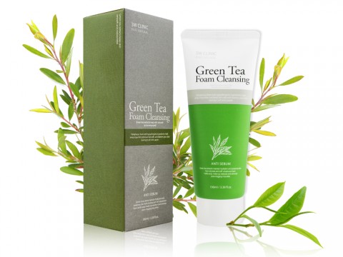 3W Clinic Пенка для умывания с зеленым чаем Green Tea Foam Cleansing