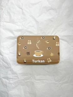 TURKAN НАБОР Носки женские с принтом в подарочной упаковке жестяная банка, 3 пары