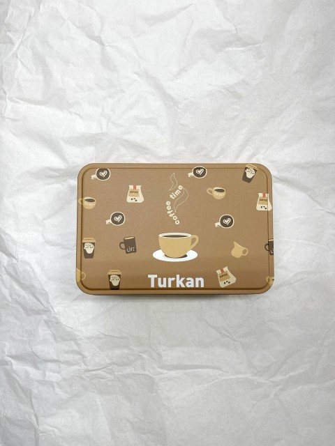 TURKAN НАБОР Носки женские с принтом в подарочной упаковке жестяная банка, 3 пары