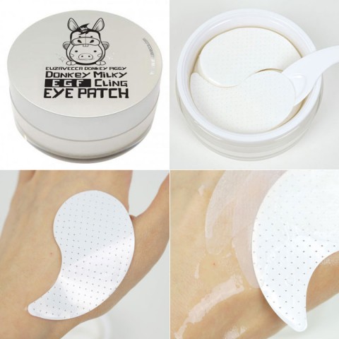 Elizavecca Патчи для глаз с ослиным молоком Donkey Piggy Donkey Milky EGF Cling Eye Patch