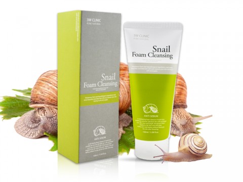 3W Clinic Пенка для умывания с муцином улитки Snail Foam Cleansing