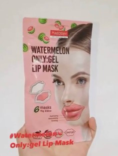 Purederm Гидрогелевые патчи для губ со вкусом арбуза Watermelon Only Gel Lip Mask, 6 шт./уп.