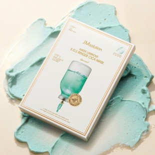 JMSOLUTION Успокаивающая двухступенчатая маска с глиной и центеллой Water Luminous S.O.S Ringer Cica Mask Special, 5 гр.+30 мл