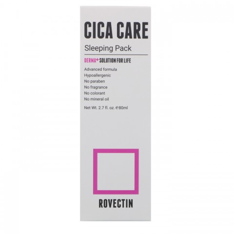 ROVECTIN Ночная успокаивающая маска для лица Cica Care Sleeping Pack, 80 мл