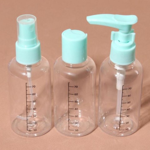 Дорожный набор ёмкостей для хранения со шкалой деления, цвет МИКС, 3 предмета