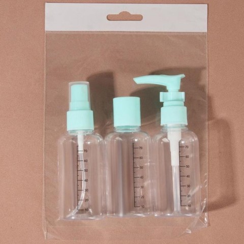 Дорожный набор ёмкостей для хранения со шкалой деления, цвет МИКС, 3 предмета