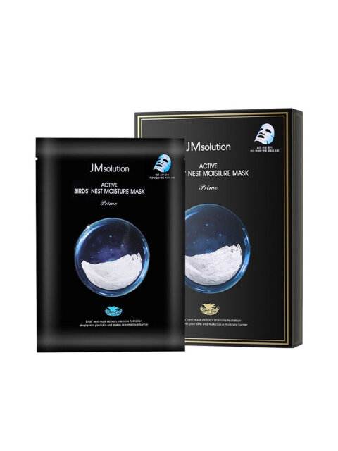 JMsolution Тканевая маска для лица с ласточкиным гнездом Active Bird's Nest Moisture Mask 