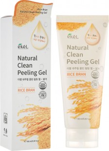 Ekel Пилинг скатка для лица с коричневым рисом Natural Clean Peeling Gel Rice Bran