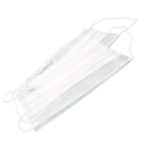 Маска медицинская трёхслойная на резинках Чистовье, белая, 100 шт.