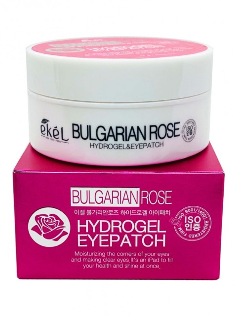 EKEL Гидрогелевые патчи для глаз с болгарской розой Bulgarian Rose Hydrogel Eyepatch, 60 шт.