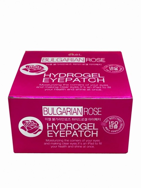 EKEL Гидрогелевые патчи для глаз с болгарской розой Bulgarian Rose Hydrogel Eyepatch, 60 шт.