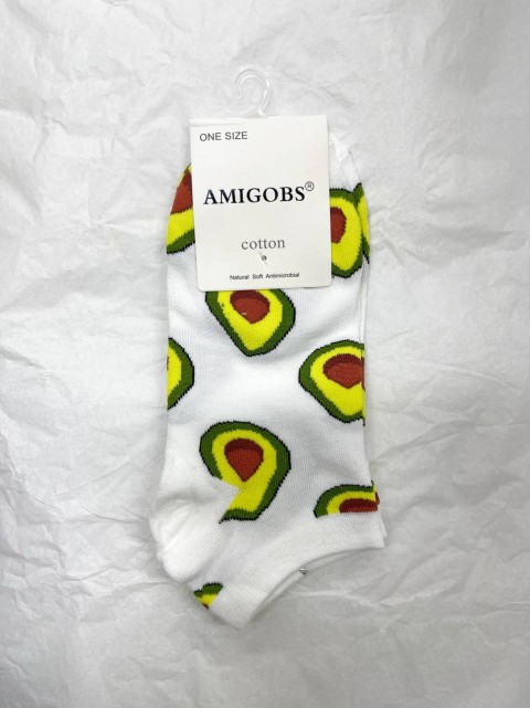 AMIGOBS Носки унисекс короткие яркие с рисунком, 1 пара