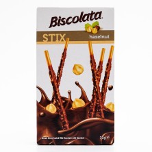Solen Бисквитные палочки в молочном шоколаде с лесным орехом Biscolata Stix Hazelnut, 32 г