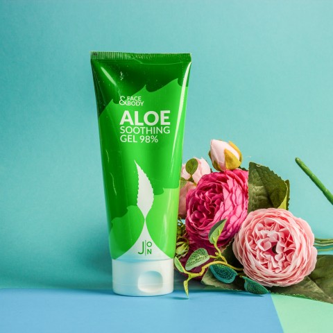 J:on Успокаивающий гель для лица и тела с алоэ Face & Body Aloe Soothing Gel 98%