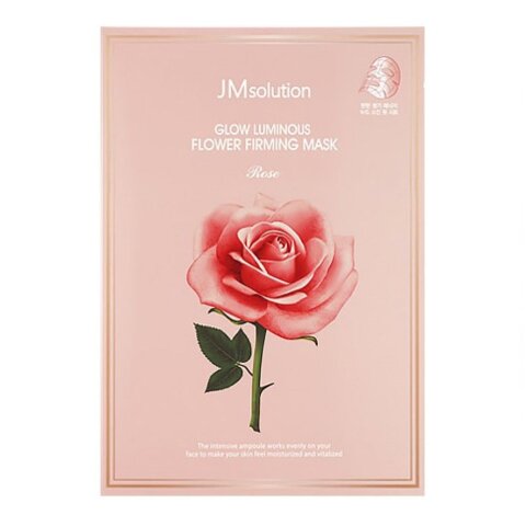 JMsolution Тканевая маска для лица с розой Glow luminous Flower Firming Mask Rose