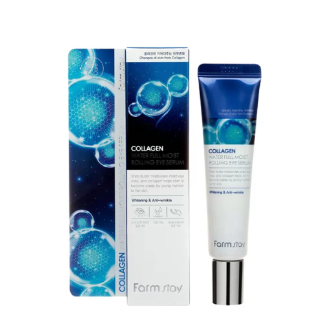 FARMSTAY Увлажняющая лифтинг сыворотка-роллер для кожи вокруг глаз с коллагеном Collagen Water Full Moist Eye Serum, 25 мл