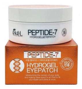 EKEL Гидрогелевые патчи с пептидами Peptide-7 Hydrogel Eyepatch, 60 шт.