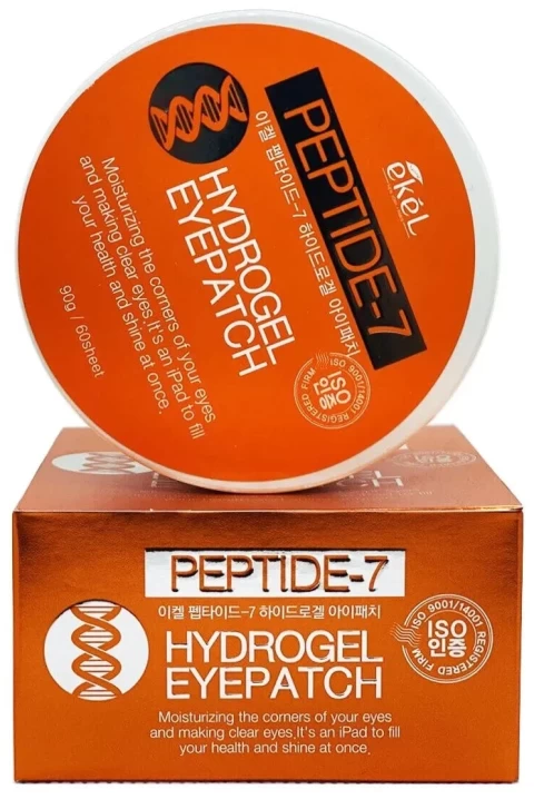 EKEL Гидрогелевые патчи с пептидами Peptide-7 Hydrogel Eyepatch, 60 шт.