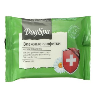 Day Spa Влажные салфетки, в ассортименте, 15 шт.