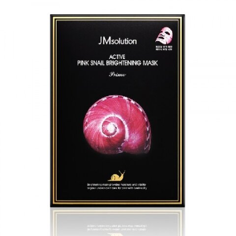 JMsolution Тканевая маска для сияния кожи с улиткой Active Pink Snail Brightening Mask