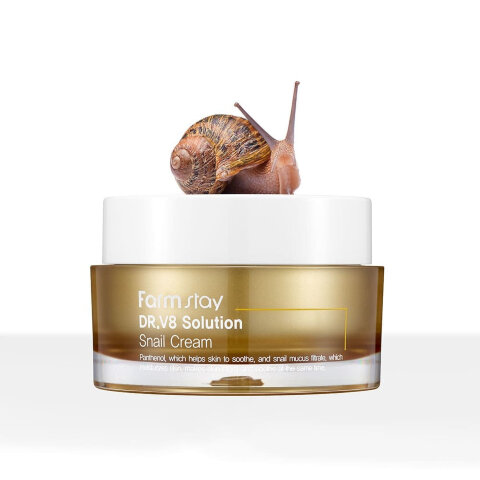 FarmStay Крем для лица с улиткой Dr.V8 Solution Snail Cream