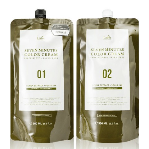 Краска для волос быстрого действия Lador с натуральным составом Eco Seven Minutes Color Cream, Dark Brown