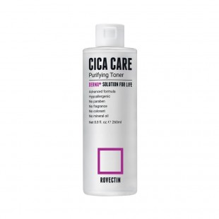 Rovectin Очищающий тонер для лица Skin Essentials Cica Care Purifying Toner, 260 мл.